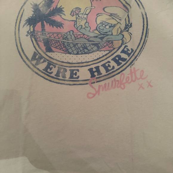 Wish you were here smurfette shirt junk food - Picture 6 of 6